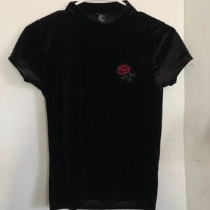 Forever 21 Black Velvet Shirt